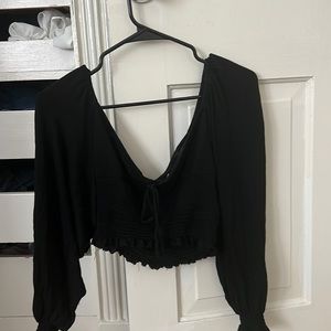 Black Long Sleeve Top, Size Small